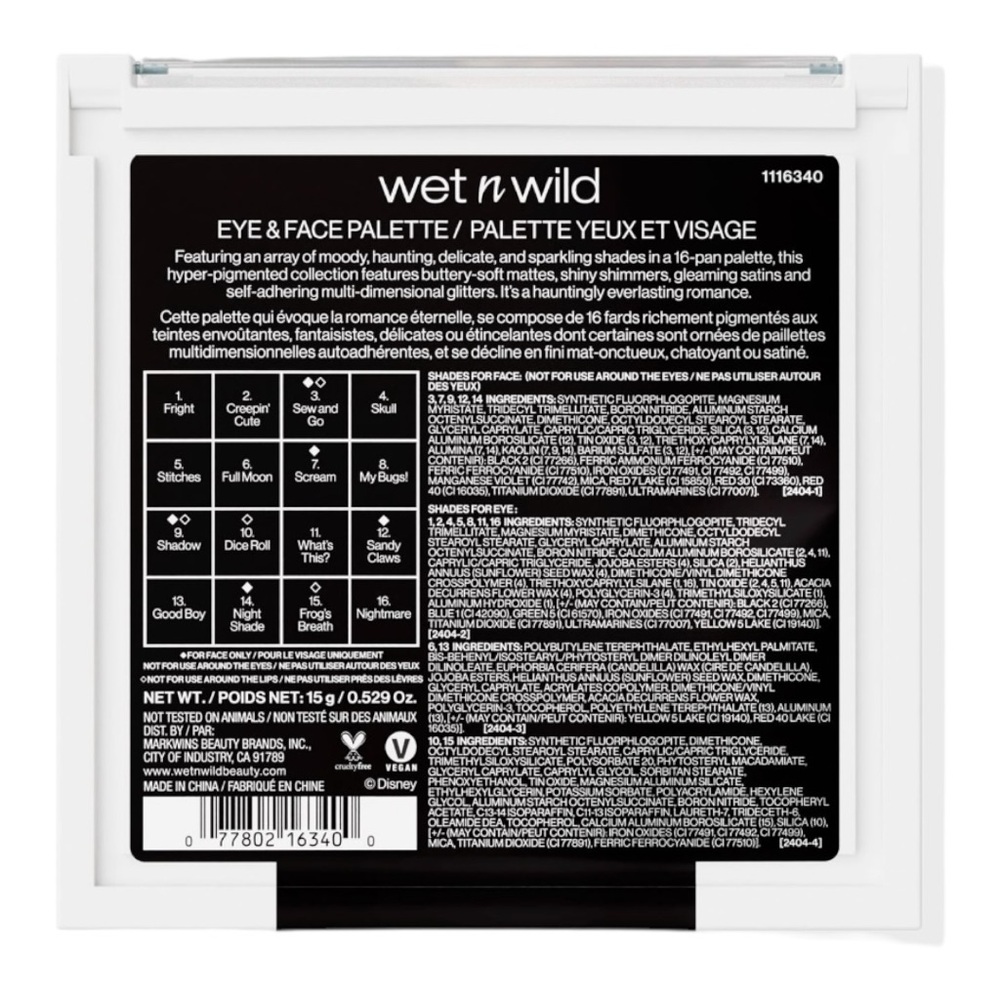 Wet N Wild Nightmare Before Christmas Face/Eyeshadow Palette - Picture 4 of 4